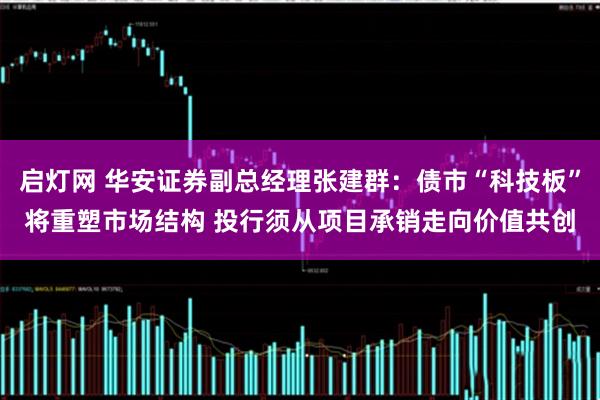 启灯网 华安证券副总经理张建群:债市“科技板”将重塑市场结构 投行须从项目承销走向价值共创