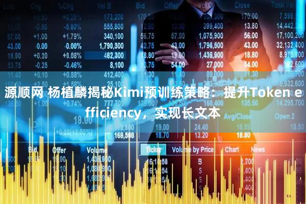 源顺网 杨植麟揭秘Kimi预训练策略:提升Token efficiency,实现长文本